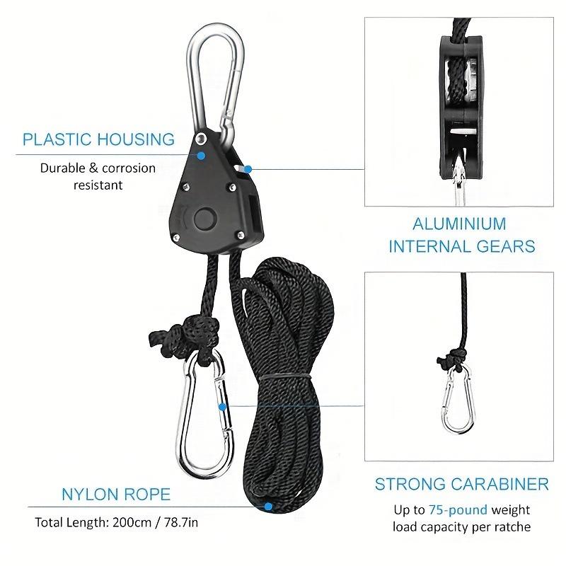 LED Grow Light Lifting Rope - Adjustable Hanging Wire for Plant Lights