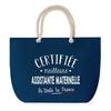 Beach Bag - PLANETEE - Rope Handle - Large Size - Multicolored Cotton - Personalized «Best Nanny/Colleague»
