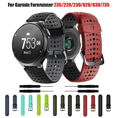 Silikonarmband für Garmin Forerunner 235 Band Silikonarmband für Forerunner 220/230/620/630/735XT/235 Lite Ersatzarmband