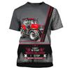 Farm Tractor Graphic T Shirt For Men Truck 3D Printed T-Shirts Casual Round Neck Tops Loose Short Sleeve Oversized Unisex Tees