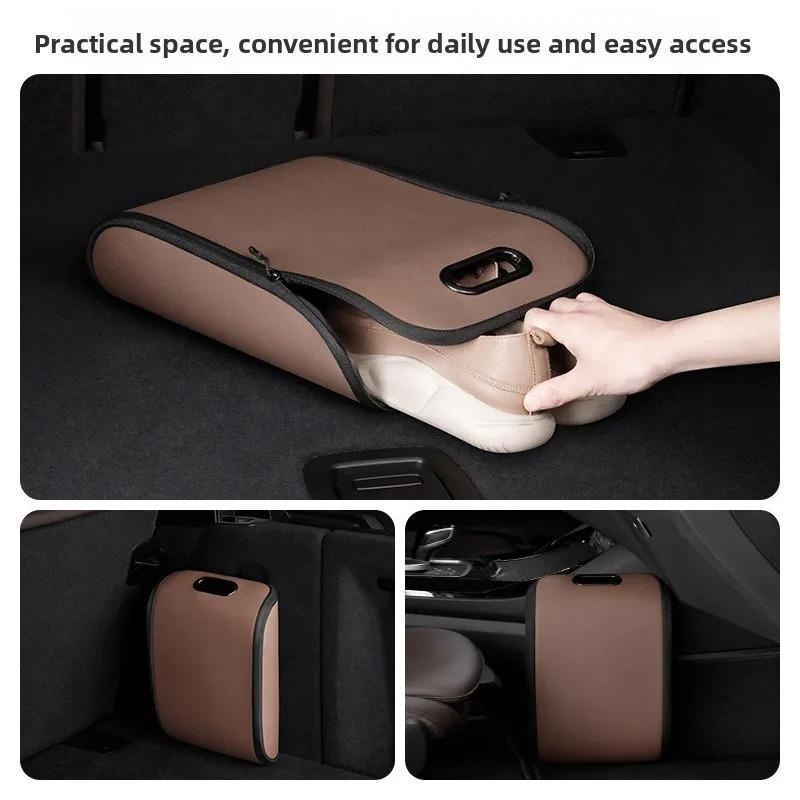 Premium PVC Leather Console Box Diamond Stitch Dashboard Organizer Custom Fit Storage for Co-Pilot Shoe Gear Luxury Accessory