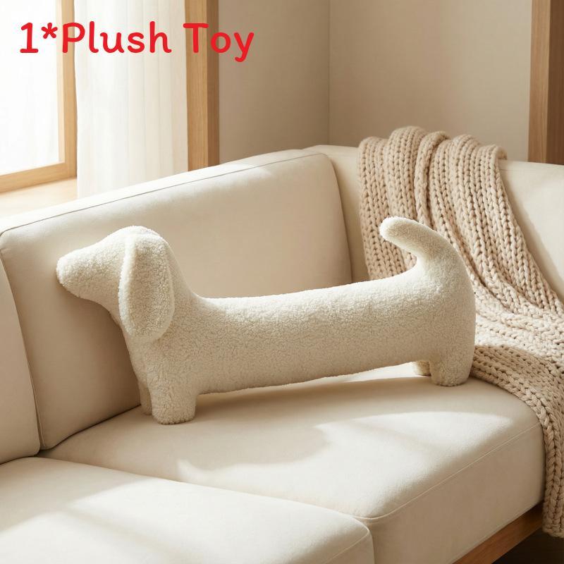 Minimalist Dachshund Dog Pillow Plush Bed Cushion For Girls And Boys