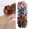 Diadema para el cabello para mujer, elástica ajustable, diseño plisado, tamaño grande, cuerda para el cabello, sujetador de moño y cola de caballo, accesorio para el cabello