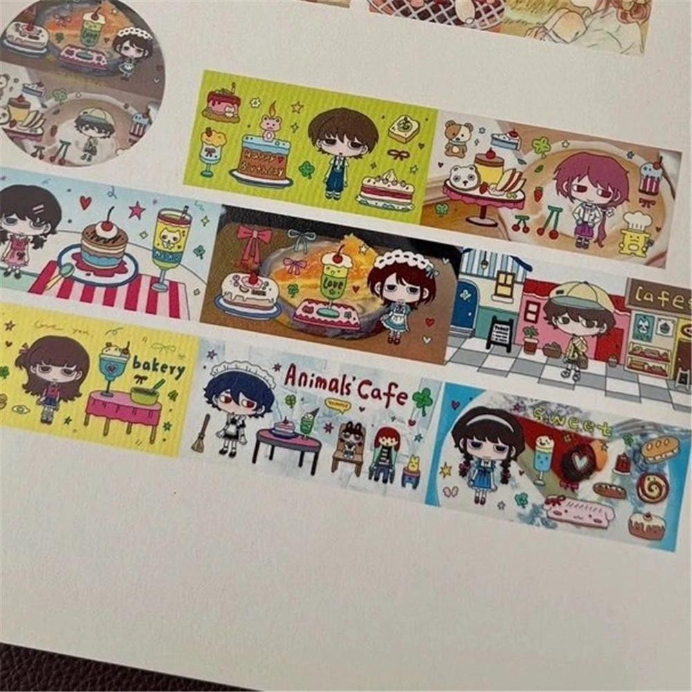 One Cycle Cute Hand-drawn Anime Cartoon Girl Stickers 35-50cm for Craft Supplies Scrapbooking Material Phone
