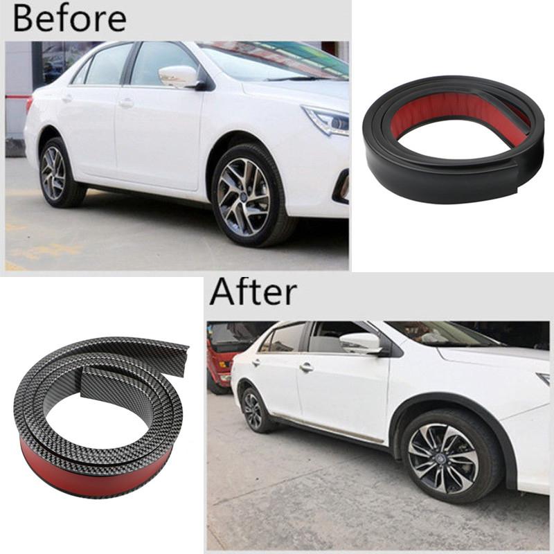 Uniwersalny 1.5m czarny/karbonowy listwy do stylizacji samochodów listwa progowa osłona zderzaka osłony krawędzi listwa brwiowa koła Decor