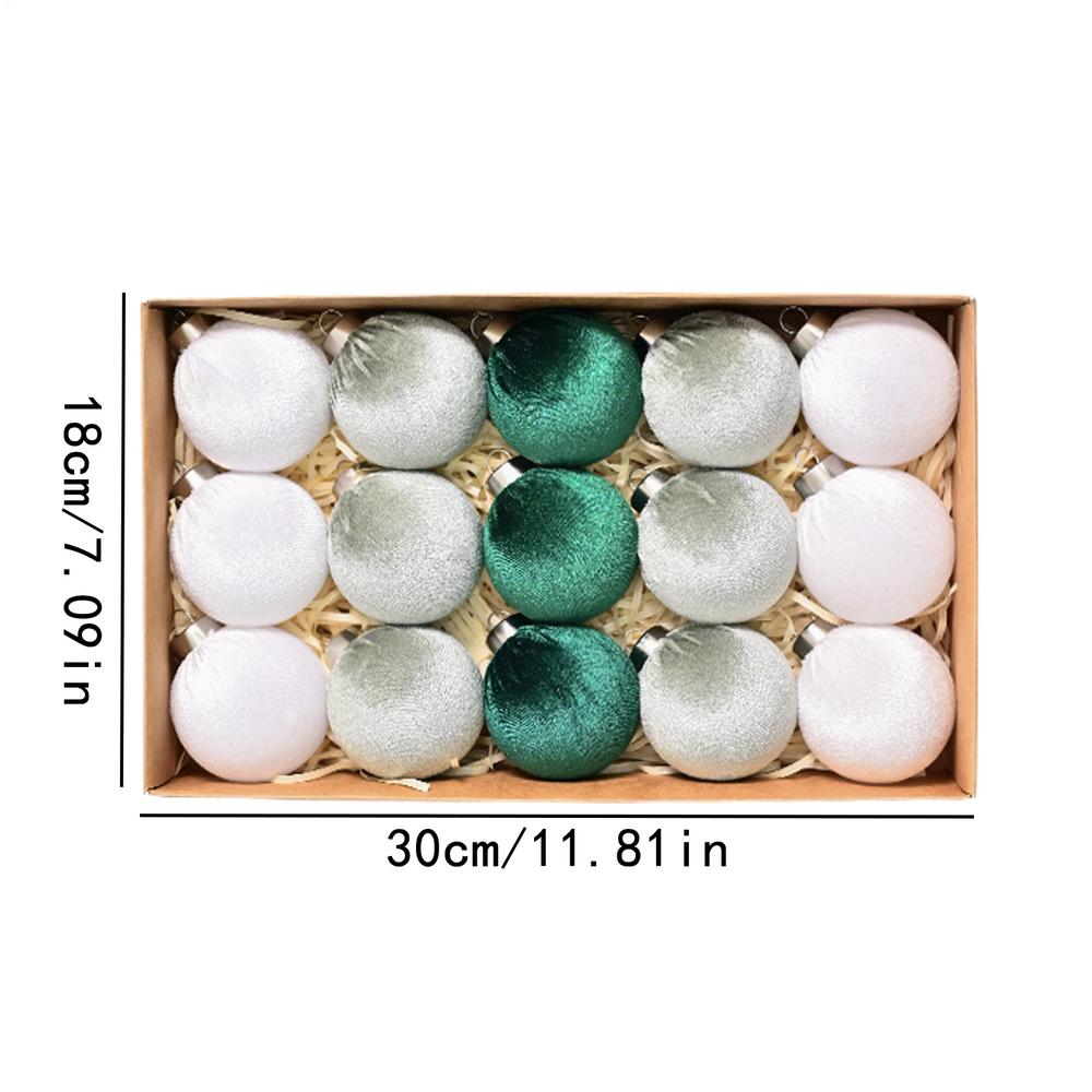 Velvet Christmas Tree Balls Tree Decor Christmas Balls 15X Velvet Balls Set Home Decor Christmas Tree Ornaments Wedding Holiday