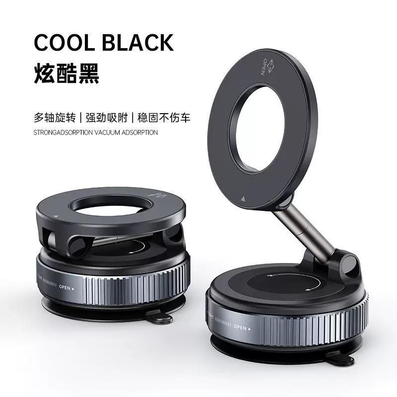 Upgraded 360° Vacuum Magnetic Phone Holder, Magnetic Car Phone Mount, Hands-Free Suction Cup Phone Holder for Car/Gym/Mirror