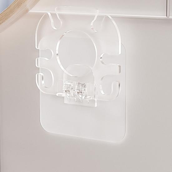 Toothbrush Holder Wall Mounted Self Adhesive Toothbrush Organizer with Toothpaste Slot Quick Drain Design