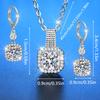 3New creative square set of earrings and necklace, simple, unique, elegant, fashionable, luxurious, multifunctional, exquisite, suitable as a party