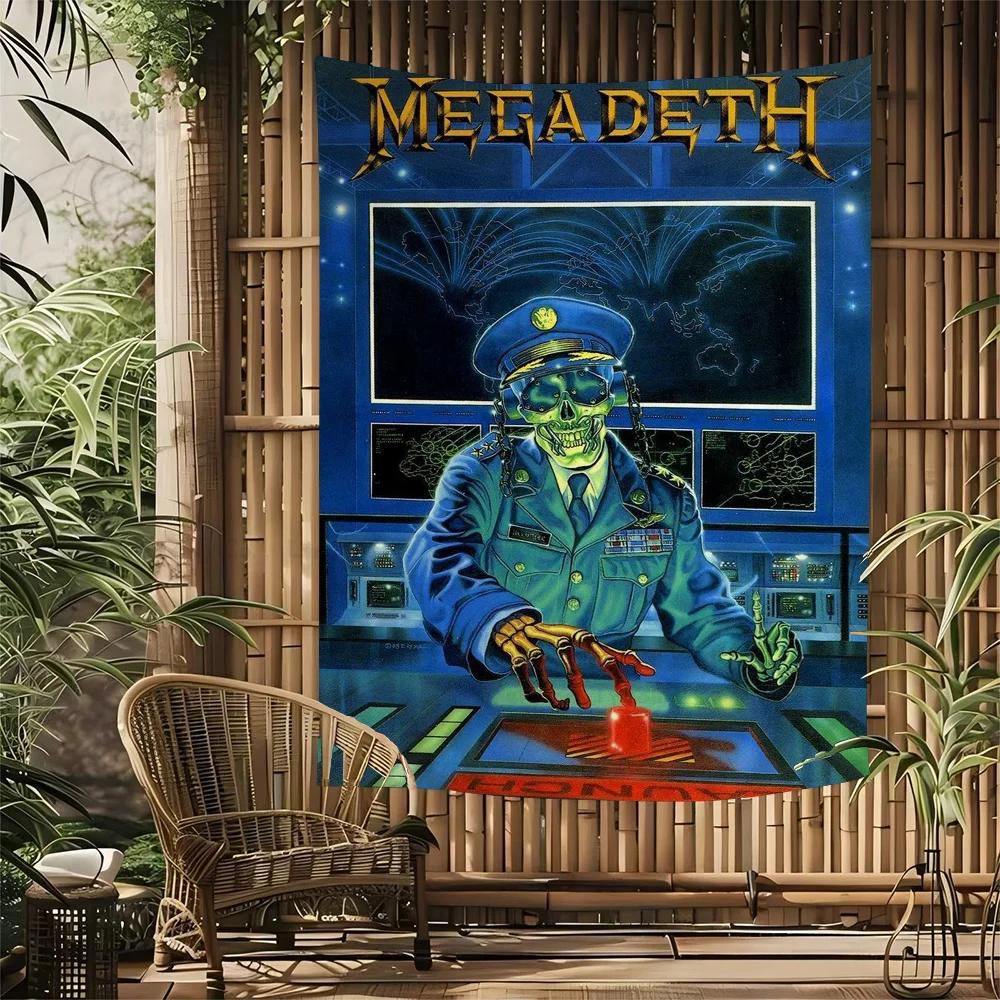 Megadeth Heavy Metal Band Album Wall Tapestry Hanging Tarot Hippie Wall Rugs Dorm INS Home Decor