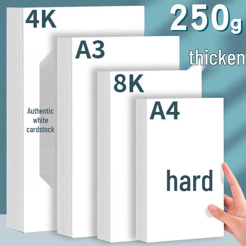 A3 & A4 White Cardstock for Painting, Scrapbooking, and Printing