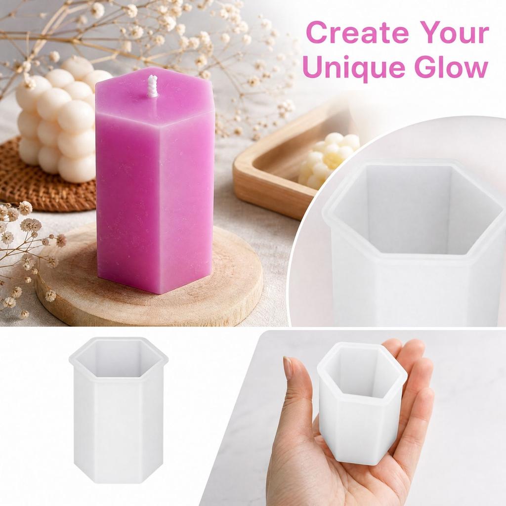 Pillar Candle Silicone, Cylinder Column Candle for Making Homemade Candles