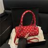 1Pc  New Summer Handbag Small Bag Bag Women's Premium Polka Dot Niche Pillow Bag Single Shoulder Messenger Bag