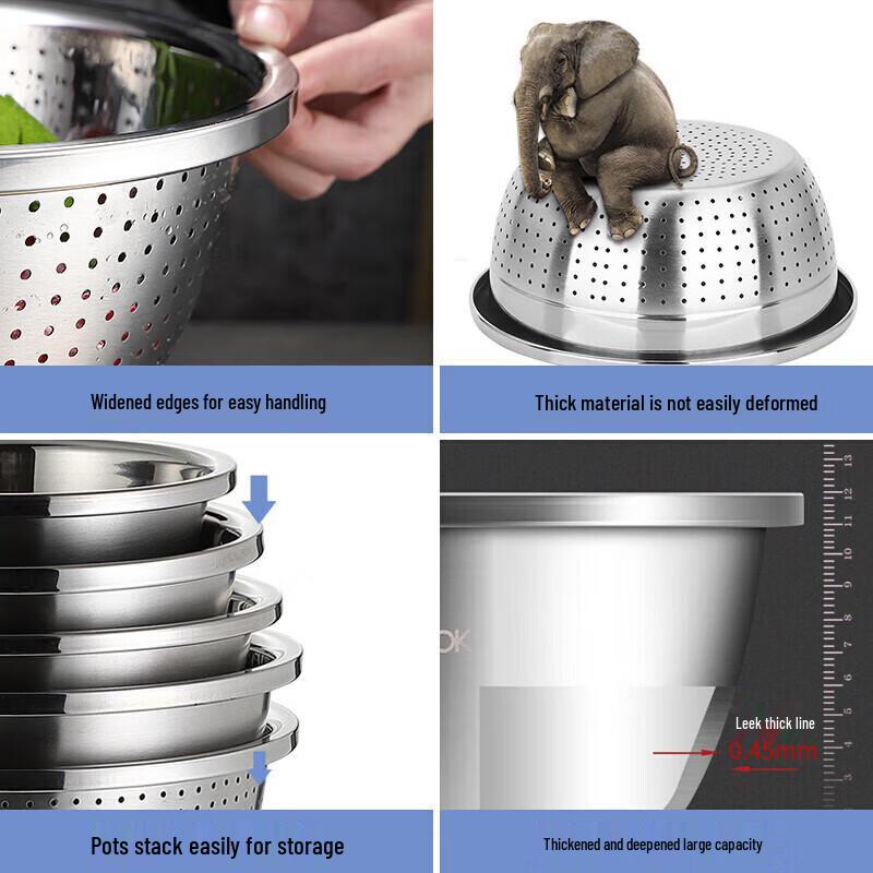 MAXCOOK 304 Stainless Steel Mixing Bowl