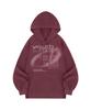 YOUTH Archive Pigment Symbol Oversized Hoodie - Deep Plum