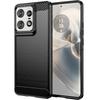 Hülle für Motorola Edge 50 Pro, Carbon, Schwarz