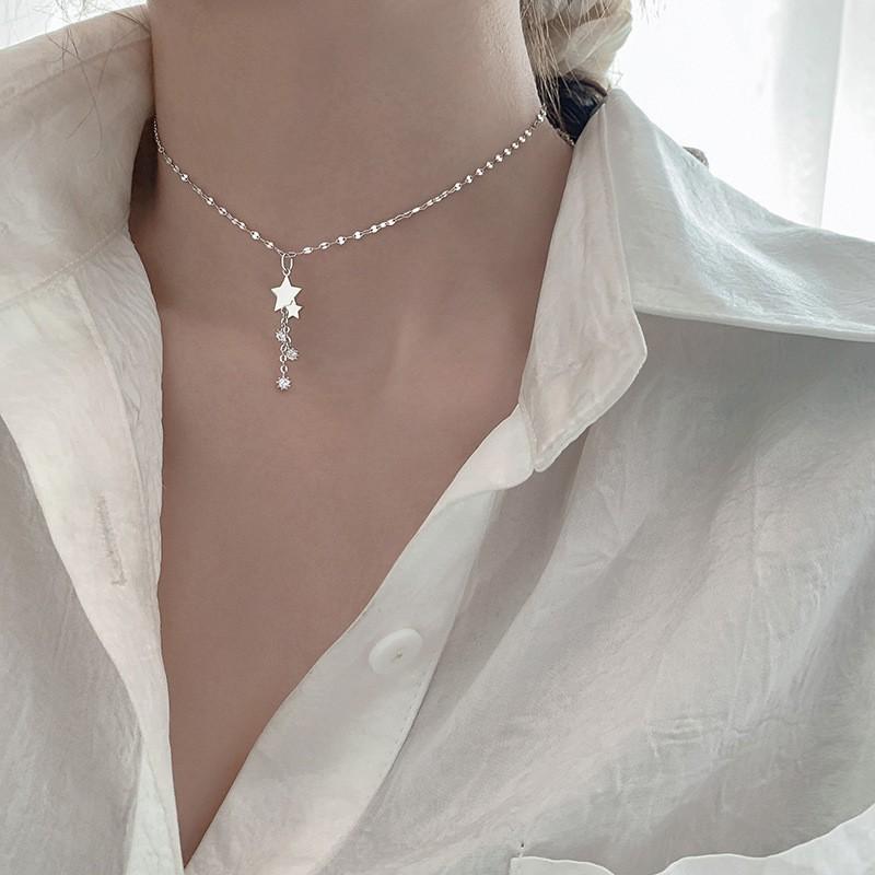 Tassel Star Necklace Temperament Sweet Fashion Neck Chain Personality Cool Tide Korean Version Collarbone Chain Style