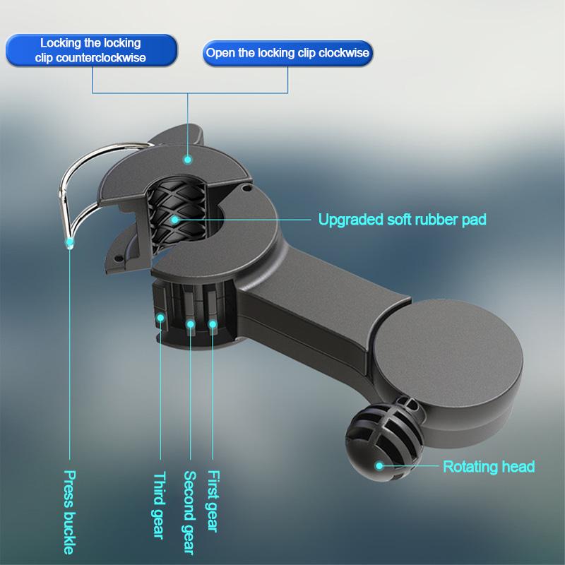 Cooling Car Fan Headrest Double Head Fans for Rear Seat 180cm USB Cable Free-Adjustment 3-Speed Strong Wind Auto Fan