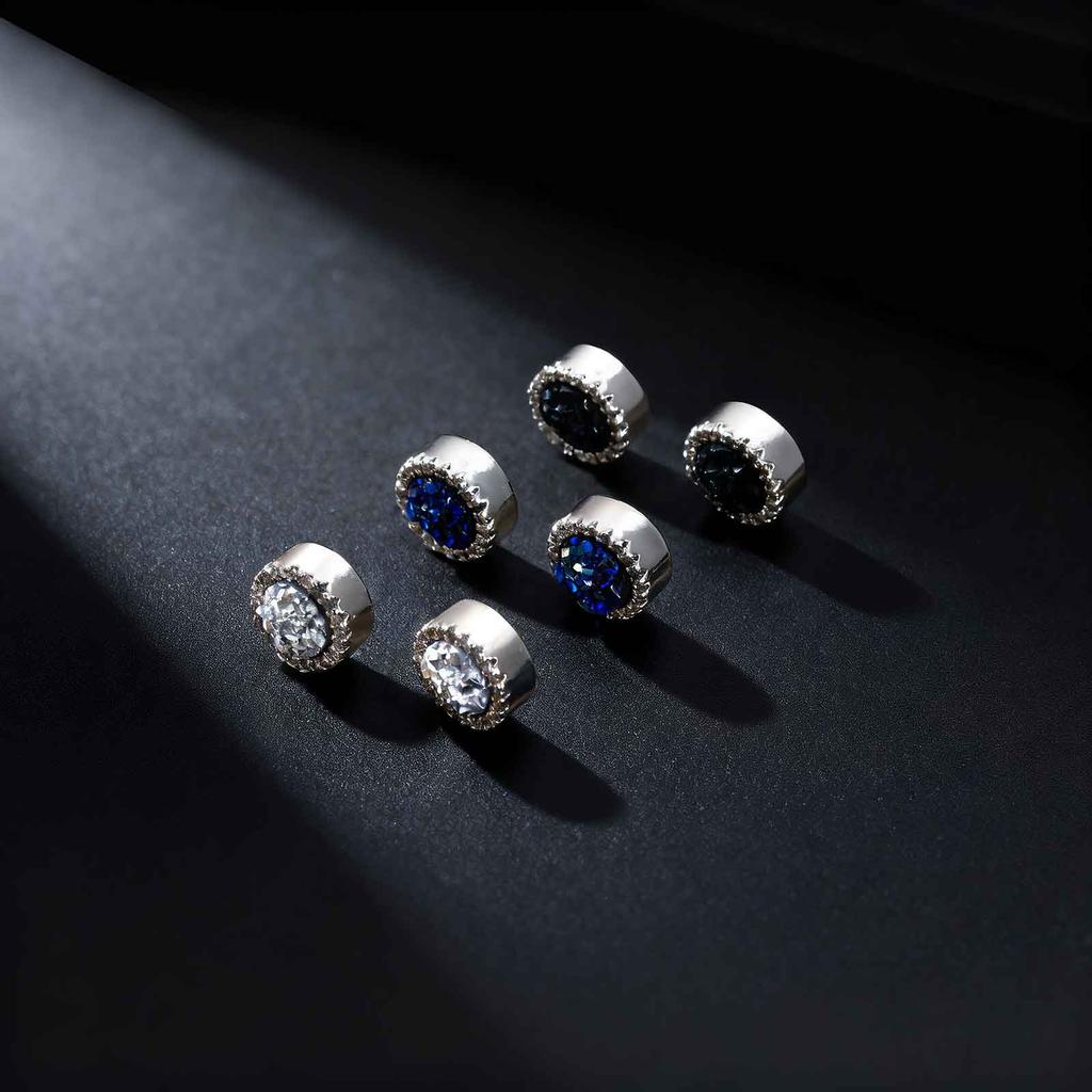 Fashion Shiny Zircon Magnetic Small Ear Clip for Men Women, Non Piercing Clip On Earrings, High Quality Hypoallergenic Jewelry
