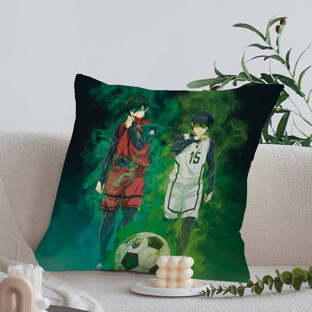 Japan Cartoon Blue Lock Cushion Cover Decorative Pillow Sofa Home Decor Case Pillow Cases