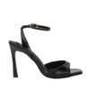 Black Sexy Heels Women Summer Elegant Party Dress Sandals Fashion Square Toe Naked Strap  Thin Heels Pumps Zapatos Mujer