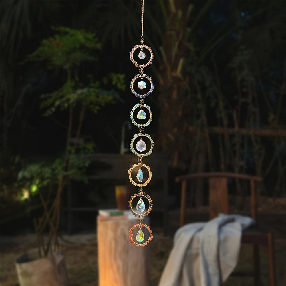 Natural Gravel Dream Catcher Crystal Wind Chime Room Decoration Pendant Aerial Hanging Decoration