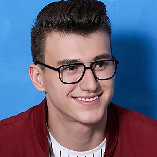 VINCENT CHASE EYEWEAR Zero Power Bluecut & Antiglare Computer Eyeglasses For Eye Protection | Men & Women | Medium | VC E11797