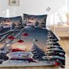 3pcs Christmas Snowman Bedding Set - Includes One Quilt Cover and Two Pillowcases (No Core) - Festive Decorative Duvet Cover Set with Anime Cartoon De