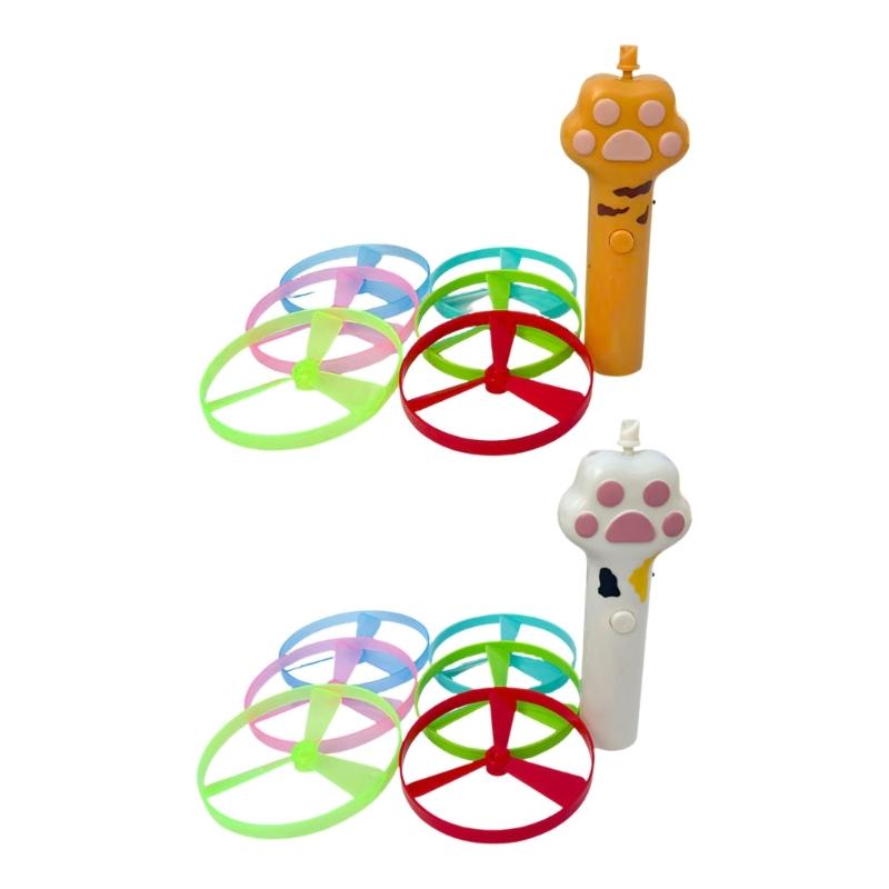 Electric Flying Saucer Cats Chasing Teasing Toy for Indoor Cats Hunting with LED Light BoInteracredom Pet Engagement Toy