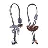 Stylish Adjustable Bird/Butterfly Pendant Necklace With Delicate Designs Black Cord Neckchain For Everyday Wear
