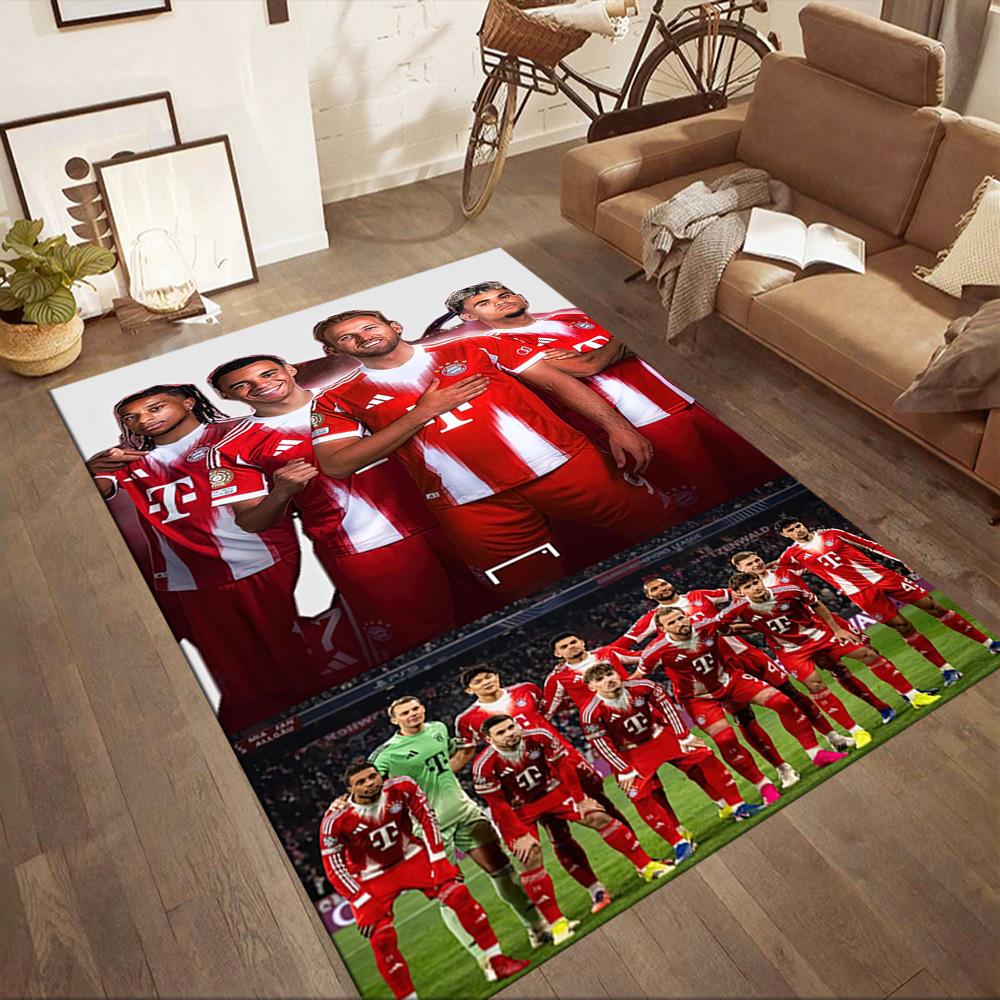 Bayern Munich Area Rug Design for Playrooms Decorate room Outdoor Living Rooms Antislip Carpet Anime Office Decor Gift for Festivals