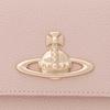 Vivienne Westwood Executive Clasp Metal 3D Logo Embossed Texture Design Leather Wallet Women wallet Pink 1320952073-070