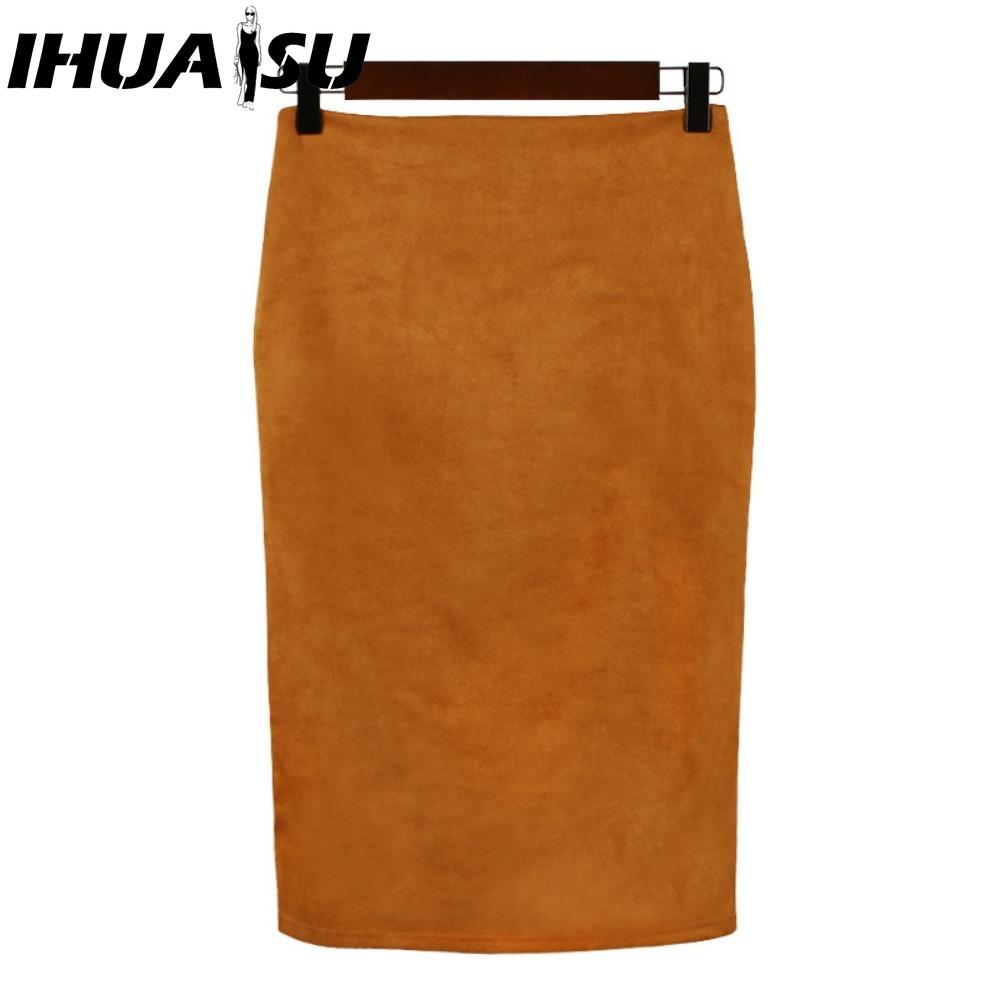 IHUASU Women's Fashion Casual Solid Color Print Summer Spring Skirt
