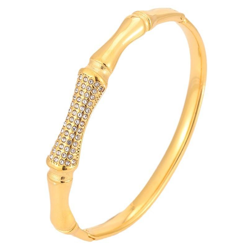 Stainless Steel Bamboo , High-end Female Diamond-encrusted , Light Luxury Style Bamboo   for Girlfriends
