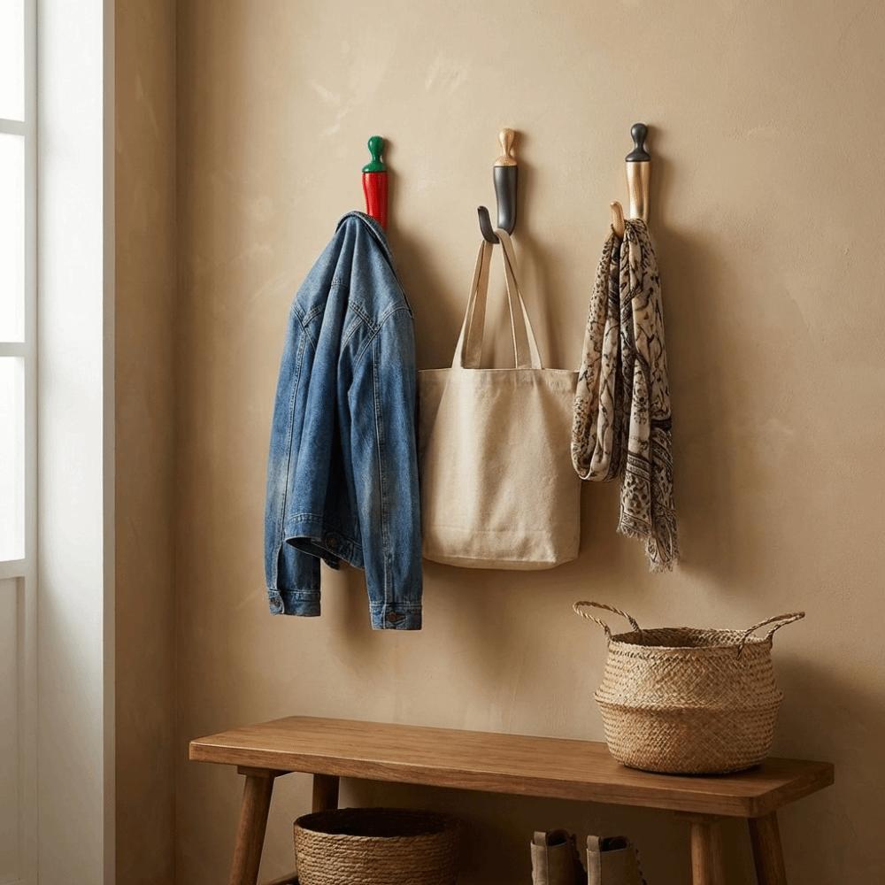 Zinc Zinc Zinc Alloy Chili Clothes Hook Moisture-proof Coat Hook Creative Wall Hanging Hooks Entryway