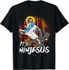 Sein Ninjesus Lustiges Jesus Christliches T-Shirt 100% Baumwolle Rundhals Sommer Kurzarm Freizeit Herren T-Shirt Größe S3XL
