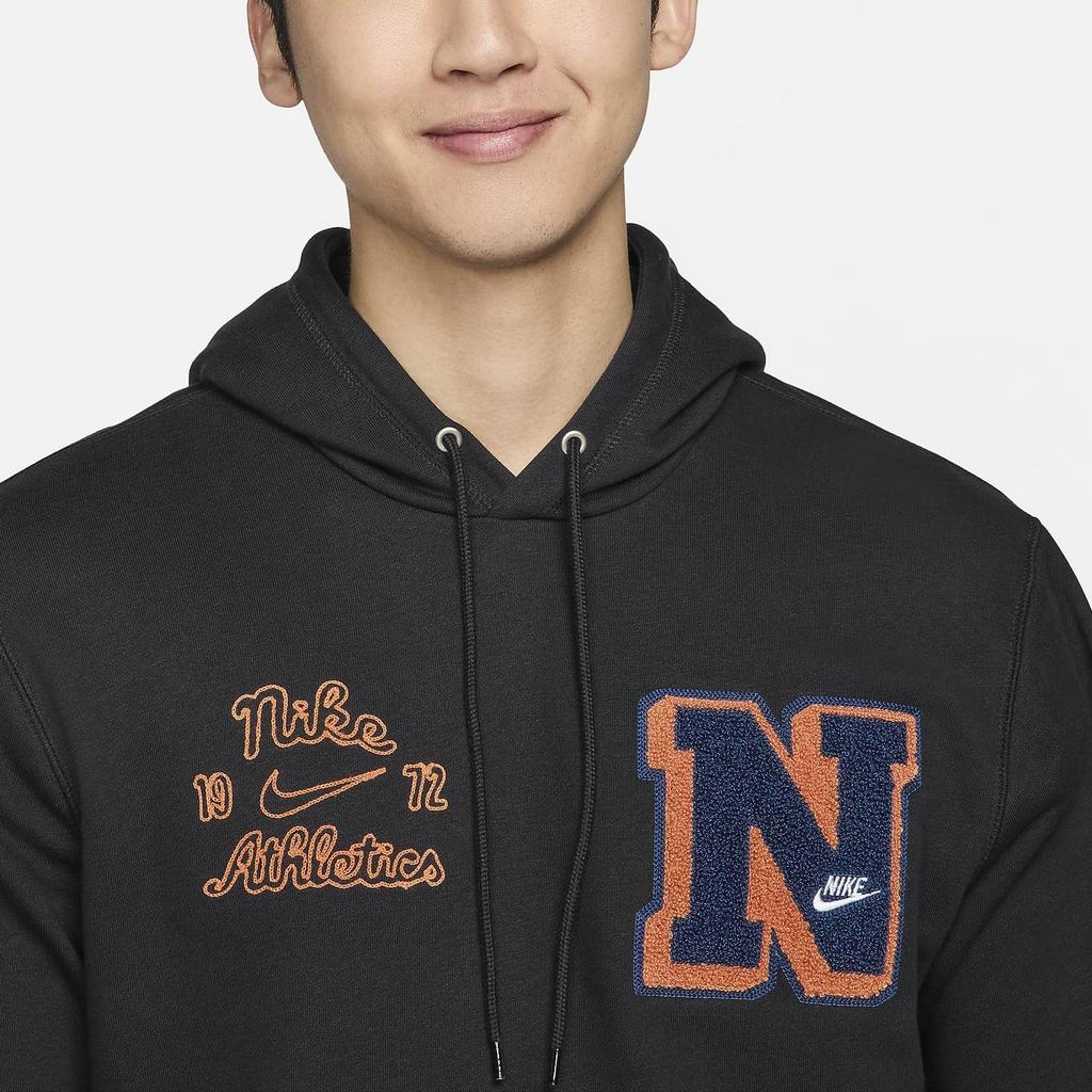 Nike Graphic Hoodie With Drawstring Men Tops Black FN3101-010