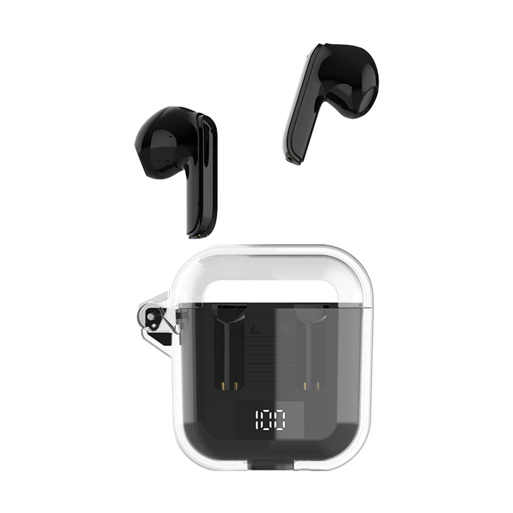 New Four Color Transparent Compartment TM90 Low Energy Consumption Digital Display In Ear Wireless Bluetooth Headset
