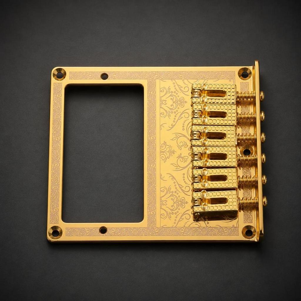 Guitar Bridge Plate with Saddles Adjustable Hardware Long-Lasting for Luthier