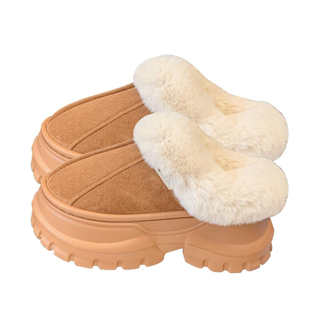 Winter cotton slippers household wool slippers women's non-slip cotton mop plush cotton shoes slippers wool shoes