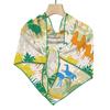 Silk Scarf Women Rainforest Animals Triangle Scarves Head Echarpes Silk Foulards Femme Wraps Beach Shawls Bandana Lady Hijabs