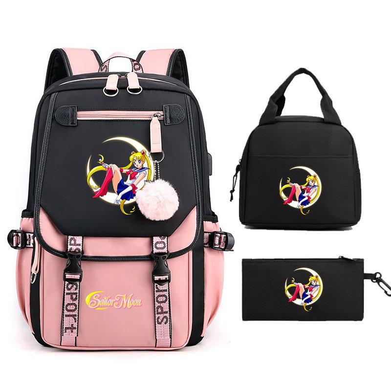 Sailor Moon Cartoon Elementary School Bag Lightweight Junior High School Backpack Women's Large Capacity Travel Bag