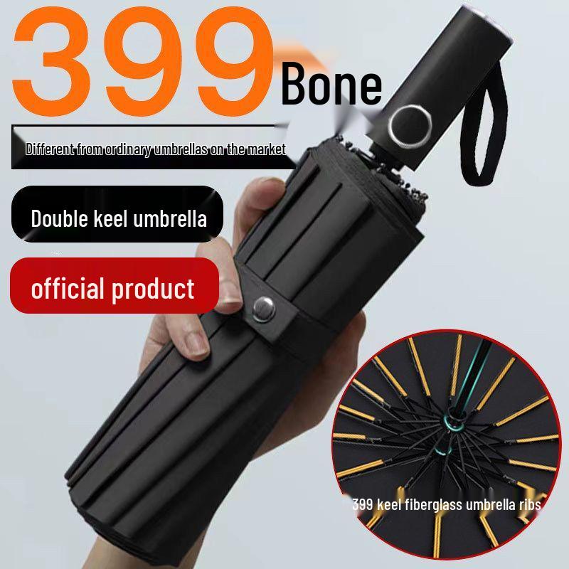 480-Bone Windproof Storm Umbrella: Large, Reinforced Folding Umbrella for Men & Women, Dual-use for Sun and Rain