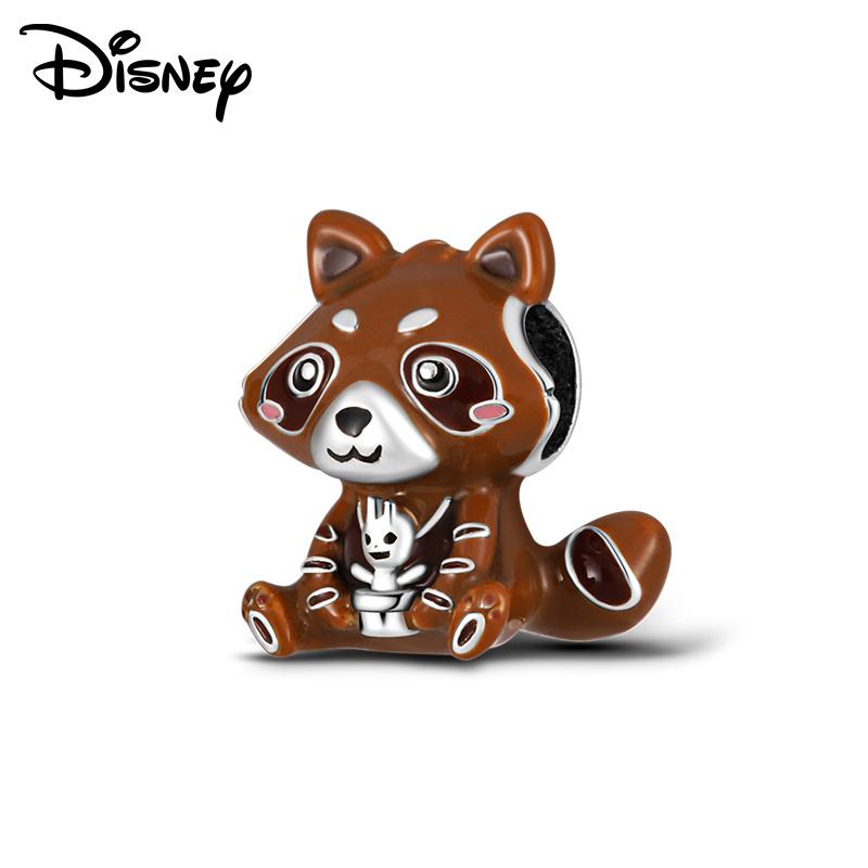 Disney 925 Silver Mickey and Flower Fairy Pendant Beads Suitable for Girls To DIY Original Bracelets Fashion Gifts
