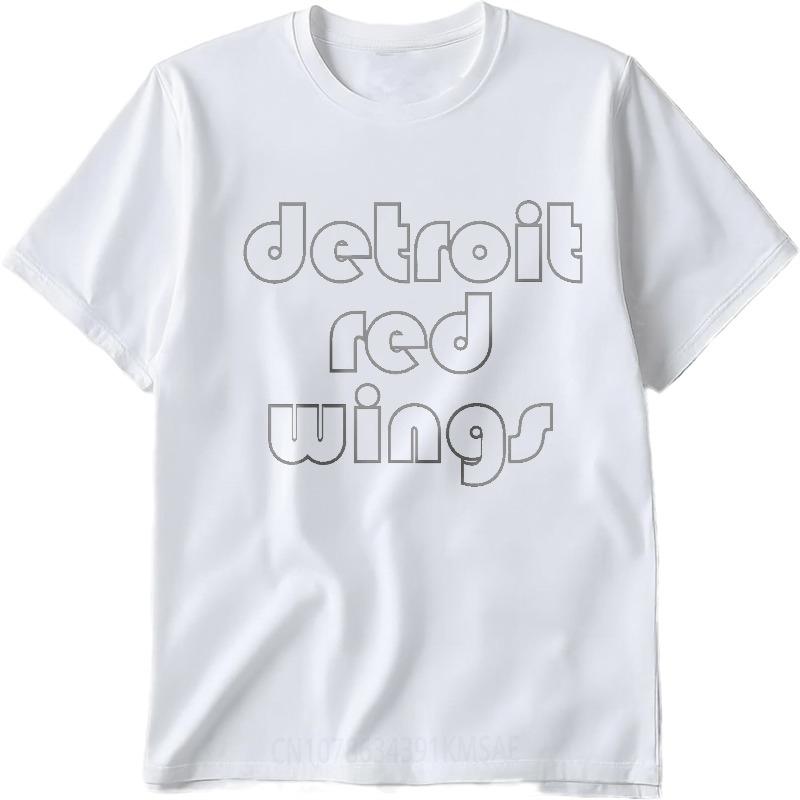 Casual Summer For Man Tshirt Detroit Red Wings Short Sleeve Travel ONeck Tshirt Men Tshirt Funny Tshirt Round Neck Tee
