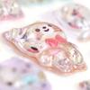 3D Cute Cartoon Animal Scrapbooking Girl Relief Stickers Sparkling Crystal Decorations for Children Phone Case DIY Craft