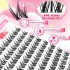 1 Set No Glue Needed C-Curl Self-Adhesive Eyelashes Japanese Korean Beauty Series For Everyday &Special Events Beginner Friendly