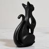 3D Printed Hollow Cat Figurine Modern Abstract Sitting Kitten Statue Artistic Animal Sculpture