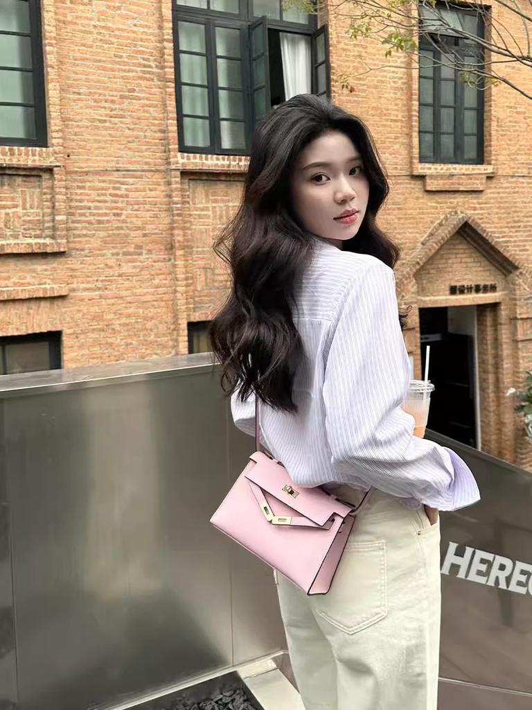New leather women's bag high-end versatile handbag shoulder messenger bag