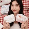 Anti-splash Water Tampon Storage Bag Heart Embossed Sanitary Napkin Pouch Makeup Pouch  Accessories